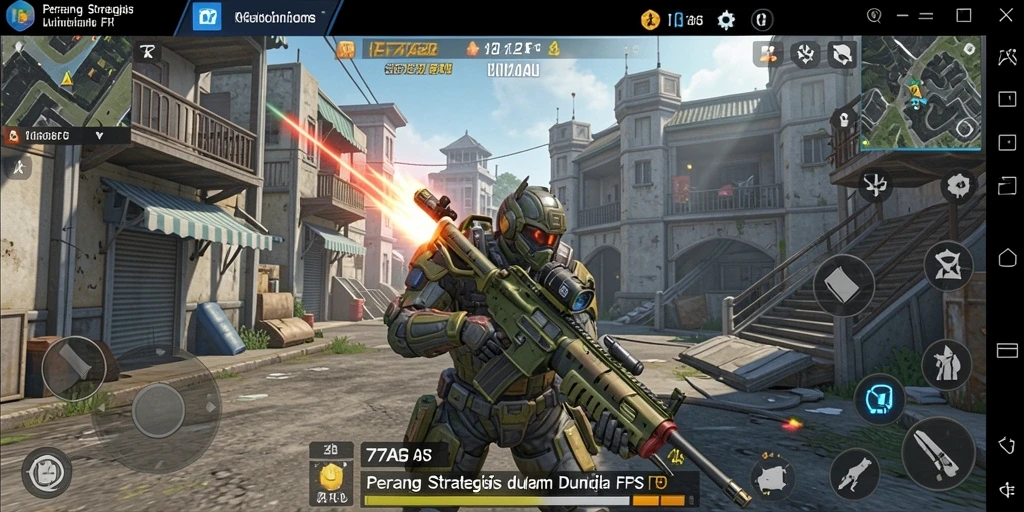 Tampilan gameplay mendebarkan dari 77AG yang penuh aksi FPS.