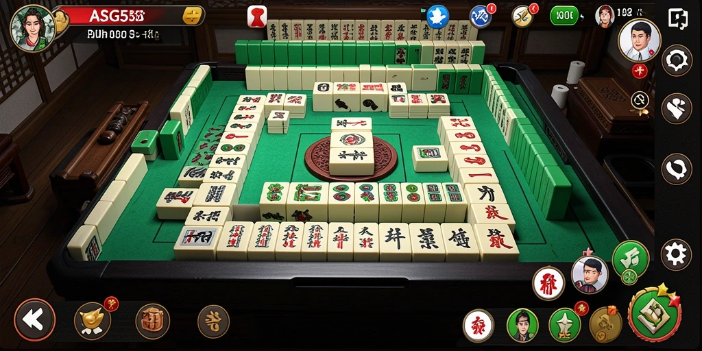 Tampilan gameplay ASG55 yang seru dan menantang di Mahjong.
