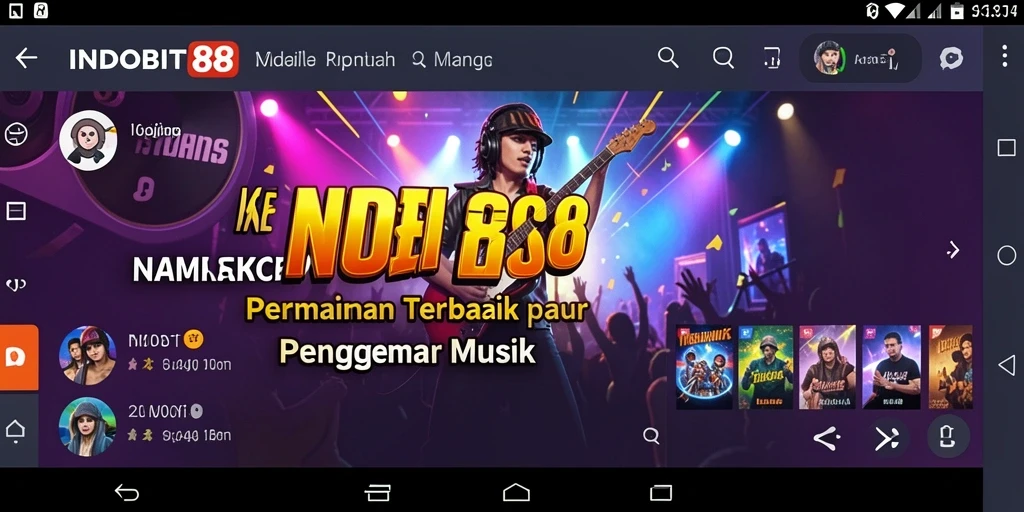 Tampilan gameplay <strong>INDOBIT88</strong> dengan musik yang menggugah semangat.