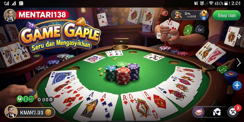 Tampilan gameplay Gaple yang seru dan mendebarkan di MENTARI138.