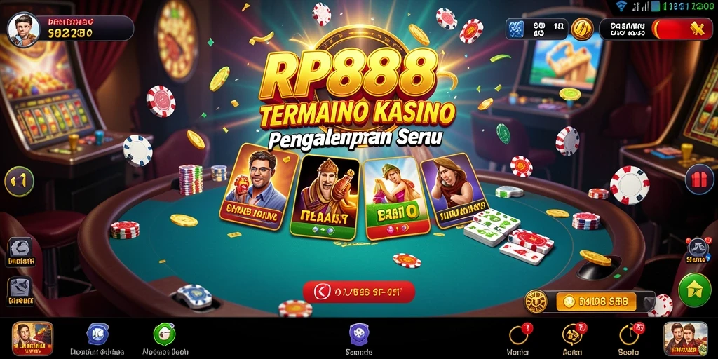 Screenshot RP888 menampilkan gameplay mendebarkan dari permainan Kasino.