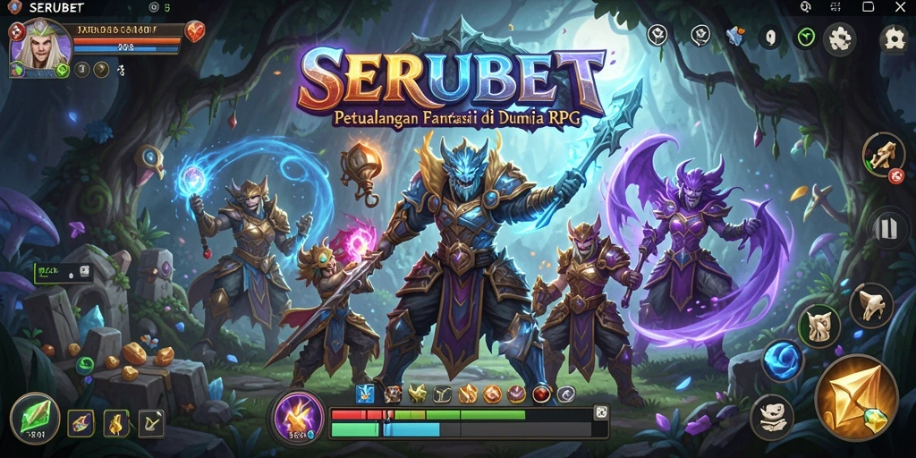 Tangkapan layar SERUBET menunjukkan aksi seru dalam permainan RPG.