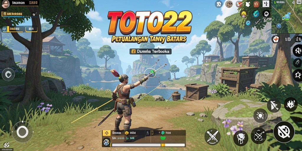 Screenshot gameplay TOTO22 menunjukkan petualangan yang mengasyikkan di dunia terbuka.