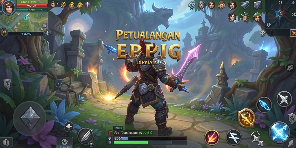 Tampilan gameplay V21 yang mendebarkan di dunia ARPG.