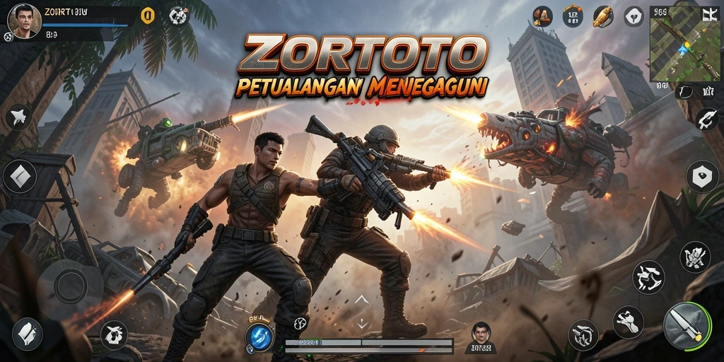 Tangkapan layar menunjukkan aksi intens dari gameplay ZORTOTO.